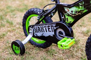 Дитячий велосипед Huffy Star Wars Grogu 12 дюймів, чорний/зелений, 30,5 см