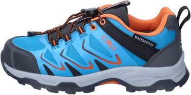 Дитячі водонепроникні черевики CMP Byne Low WP для прогулянок, антрацит, кислотно-зелений (30 EU, синій Reef)