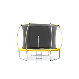 Дитячий батут Kinder Oval 3050 з сіткою безпеки, м'яким бортиком та оцинкованою конструкцією, жовтий