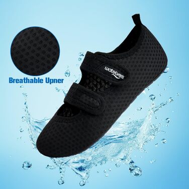 Шкарпетки для плавання та водних видів спорту WateLves: дихаючі, швидковисихаючі, унісекс, чорні, 40/41 EU