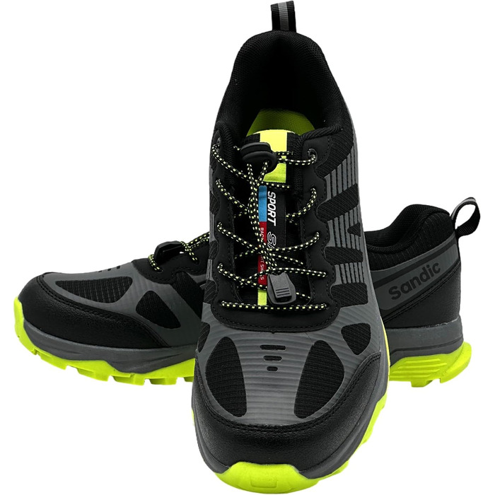 Чоловічі та жіночі трекінгові черевики для хайкінгу та бігу (46 EU, чорний, сірий, зелений)