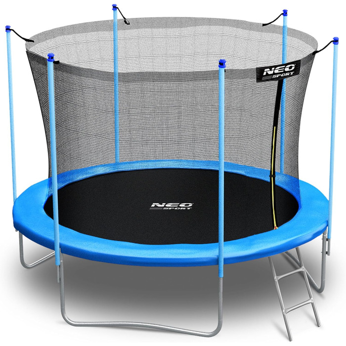 Батут Neo-Sport Outdoor для дітей з сіткою та сходами, 252 см