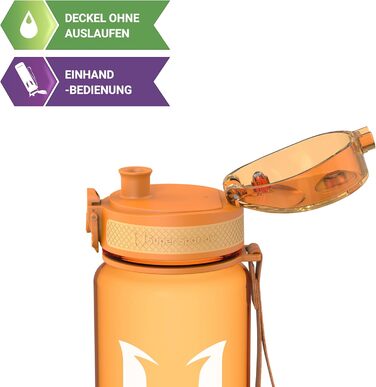 Фляга для води Super Sparrow - Tritan, 350/500/750/1000 мл, без BPA - спортивна, для фітнесу, велосипеда, університету, подорожей, легка, екологічна (1000 мл, світло-жовта)