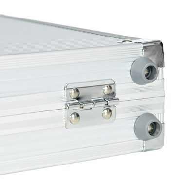 Набір для покеру SportNOW Casinozubehör з фішками та кейсом для фішок, включаючи підкладку, 500 фішок, комплект для 9-10 гравців, срібний