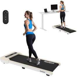 Тренажер для ходьби FlexiSpot Walking Pad 4 в 1 для дому та офісу, тихий біговий килимок з пультом та LED дисплеєм (Basic, White)