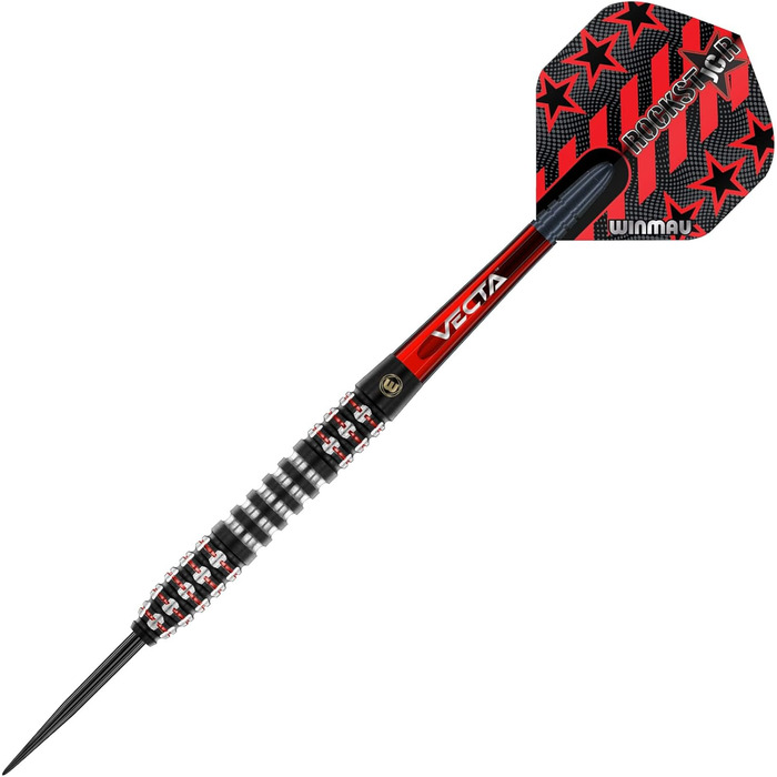 Дротики WINMAU Joe Cullen Ignition 23 г вольфрамові, сталевий наконечник, з крилами та хвостовиками для професіоналів