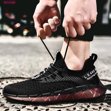 Чоловічі та жіночі спортивні кросівки для бігу та фітнесу Turnschuhe G156 Schwarz - дихаючі, легкі, з амортизацією