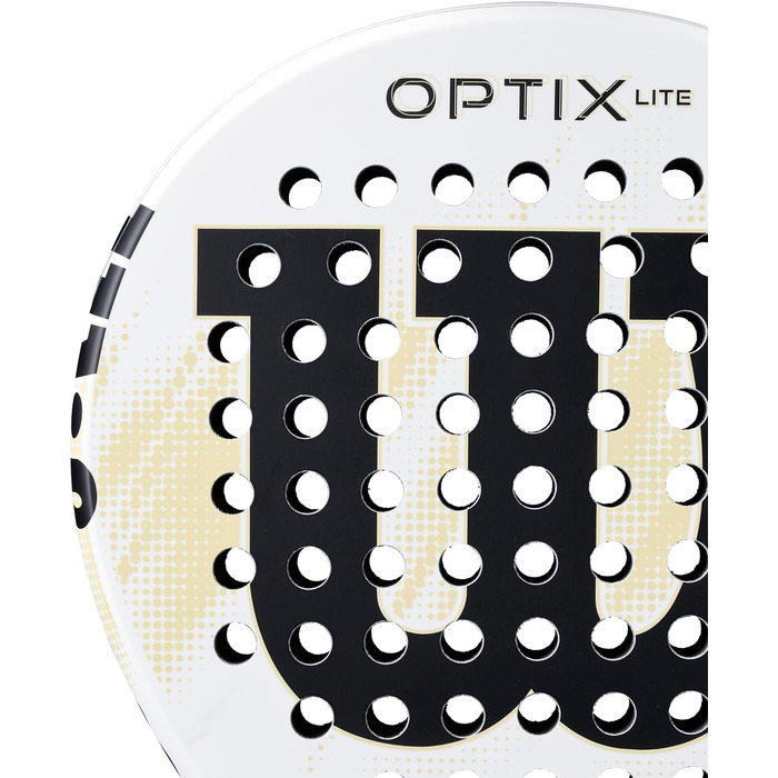 Ракетка для падел Wilson Optix V2 Lite (Біла) - Легка, для початківців, з скловолокном, 45.9x27.6x8.3 см