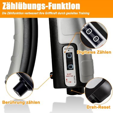 Тренування зап'ястя Handtrainer: регульований опір 5-60 кг, неслизька ручка, ергономічний дизайн, тренажер пальців для спортсменів, блакитний