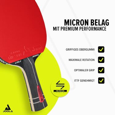 JOOLA Професійна тенісна ракетка Infinity ITTF, карбонова, для просунутих гравців, 7-шарова, з високотехнологічним волокном