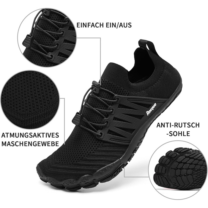 Водні черевики Raqua для чоловіків та жінок: плавання, басейн, пляж, аквашузи