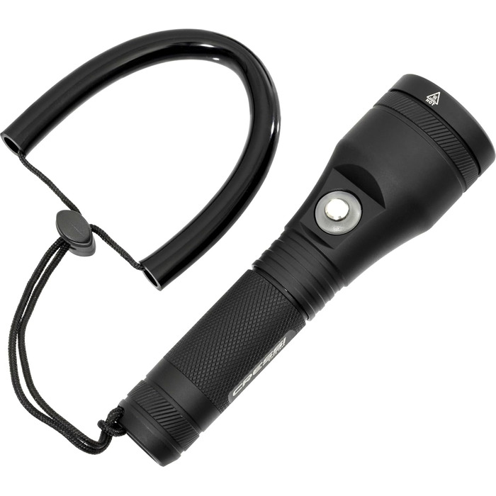 Ліхтар Cressi Astra Black - потужний водонепроникний ліхтар LED для дайвінгу, риболовлі та підводних досліджень (1200 Lumen)