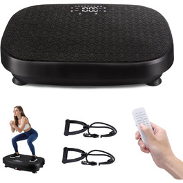 Вібраційна платформа Worldgeil для дому - 199 рівнів вібрації, 9 програм, вбудований динамік, для схуднення та тренувань всього тіла, до 150 кг