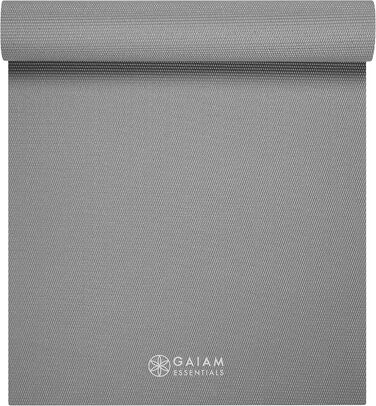 Йога-мат Gaiam Essentials з ременем, 183×61×0,6 см, високоякісний килимок для йоги
