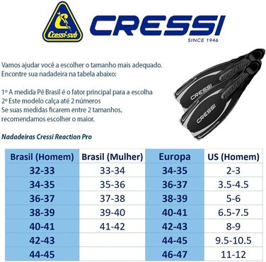 Ласти Cressi Reaction Pro для дайвінгу, фрідайвінгу і снорклінгу, унісекс, розмір 46/47, чорні/сріблясті
