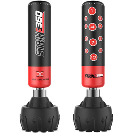 Боксерський мішок Max Strength, підлоговий стійкий (183 см), для боксу, кікбоксингу та MMA, чорний