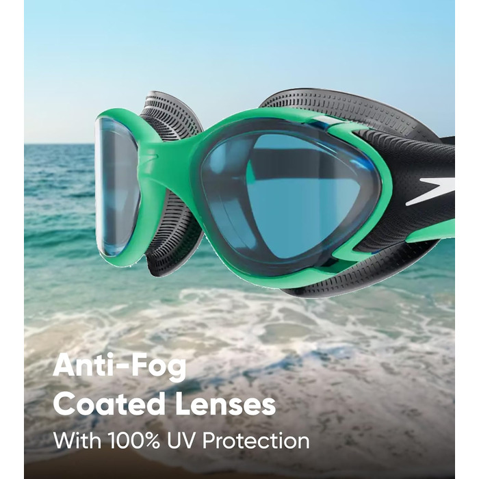 Унісекс окуляри для плавання Speedo Biofuse 2.0, універсальний розмір, зелено-сині