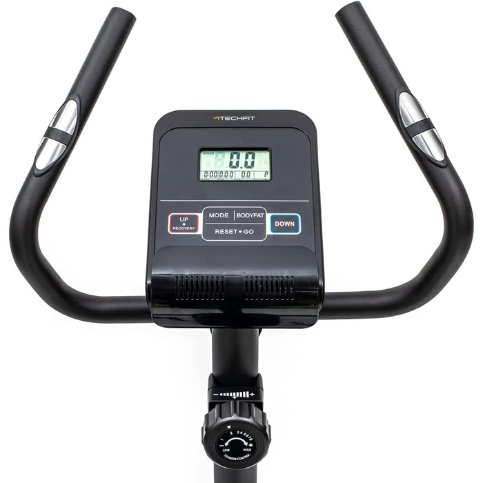 Магнітний велотренажер TechFit B300 з LCD, пульсометром і регульованим сидінням — домашній фітнес-ергометр для кардіо та схуднення