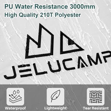 Намет JELUCAMP для 4 осіб, купольний, водонепроникний, легкий, для кемпінгу, туризму, походів, зелений