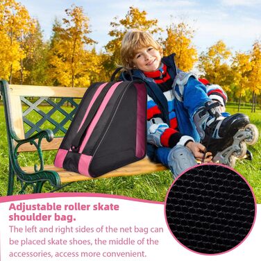 Сумка для роликових ковзанів/лиж, з регульованим ремінцем, дихаюча, для жінок, чоловіків, дітей