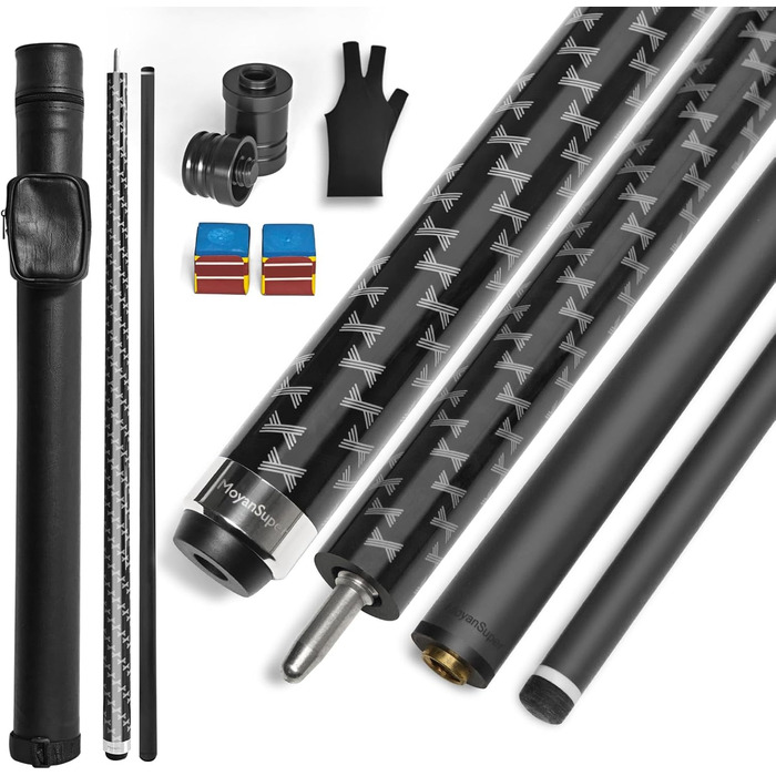 Більярдний кий з карбону, 58 дюймів, наконечник 12.5 мм, вага 20/21 унція, аксесуар для більярду C4706-200Z