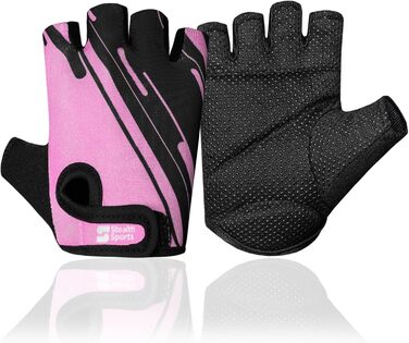 Рукавички для фітнесу Stealth Port: для жінок та чоловіків, з підкладкою, протиковзні, для кросфіту, бодібілдингу, велоспорту, силових тренувань (XS, рожевий)