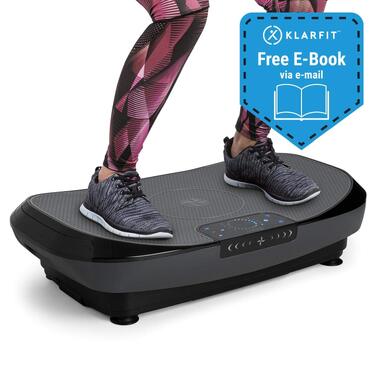 Віброплатформа Klarfit Vibe 4DX Pro професійний тренажер для всього тіла, 300 Вт, 4D-режим TripleMotor, робоча поверхня 71,5x43,5 см, сірий/чорний