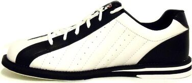 Боулінгіві черевики 3G Kicks для жінок та чоловіків, правші та лівші, 7 кольорів, розмір 36-48 (46 EU, білий, чорний)