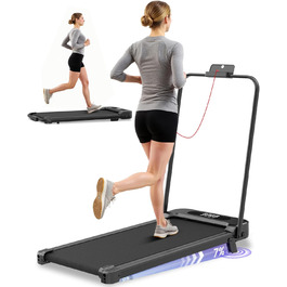 Біговий доріжка HomeFitnessCode з нахилом - Walkpad для дому. Компактний, електричний, 1-8 км/год. Чорний