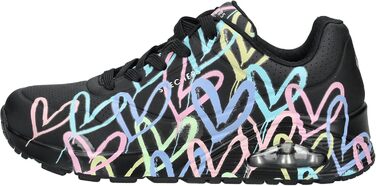 Кросівки жіночі Skechers UNO-Bright Air (36.5 EU) чорно-фіолетово-бірюзові Durabuck/Mesh