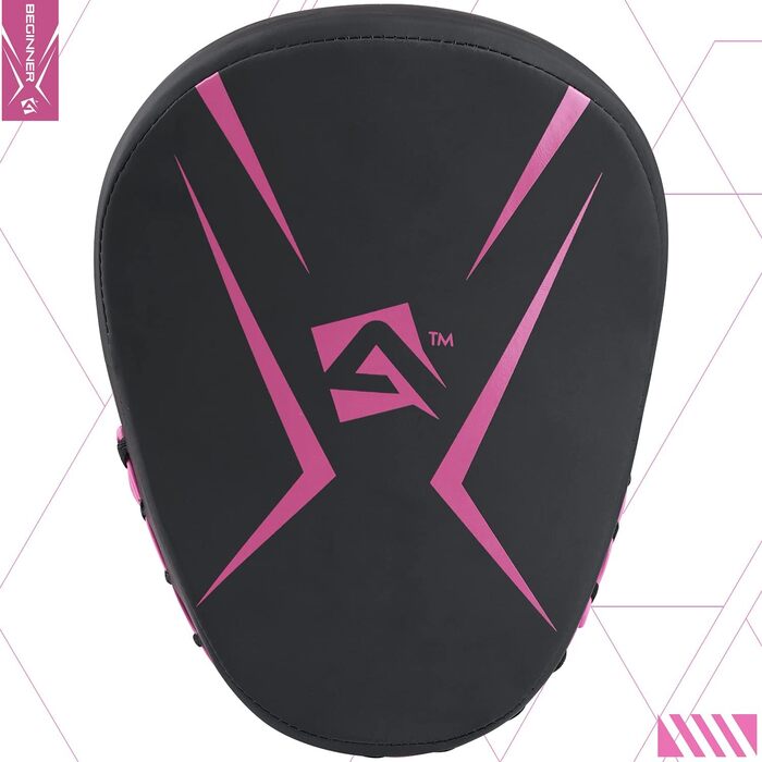 Боксерські рукавиці-лапи AQF Pratzen для муай-тай, кікбоксингу, MMA, карате (рожеві)