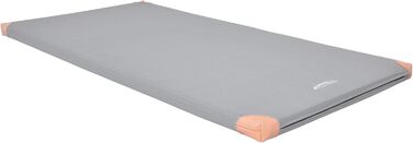 Гімнастичний мат Grevinga 200x100x6 см, м'який, з шкіряними кутами, синій