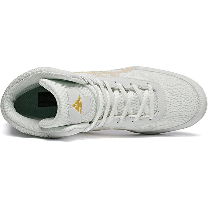 Чоловічі боксерські туфлі Pro для боротьби, дихаючі, неслизькі, зручні, хай-топ, фітнес-туфлі, взуття для тренувань, зала, бодібілдинг (41 EU, White A)