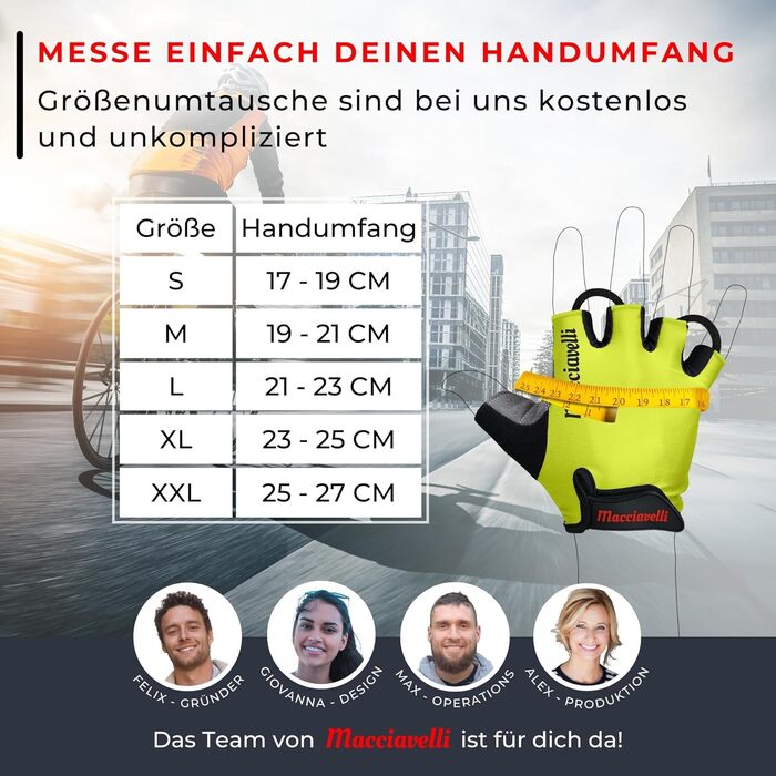 Велосипедні рукавички MACCIAVEI для чоловіків та жінок - рукавички Habfinger MTB - літні велоспортивні рукавички для гірського велосипеда, шосе та даунхілу (M, жовті)