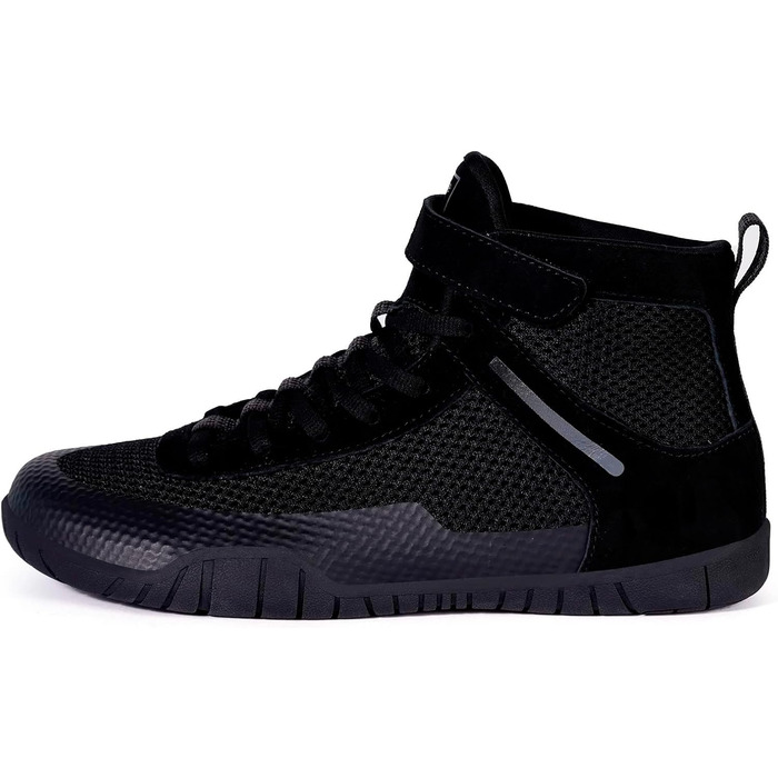 Черевики для боротьби, боксерські, фітнес, важкої атлетики та пауерліфтингу з плоскою підошвою (46 EU, Чорний)