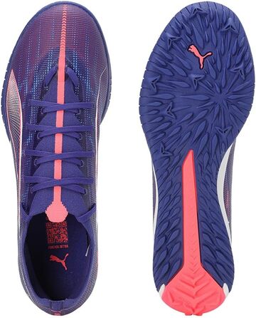 Кросівки футбольні PUMA Ultra 5 Match TT для дитячого футболу, 39 EU, Lapis Lazuli/Puma White/Sunset Glow