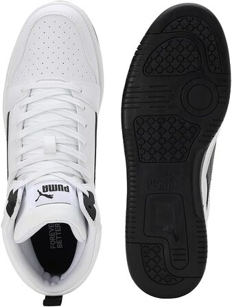 Кросівки Puma Unisex Rebound V6 білі з чорним (Puma White/Black), розмір 45 EU