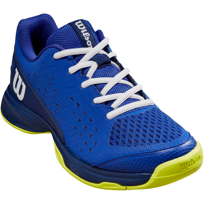 Тенісне взуття Wilson Rush Pro для дітей (35 1/3 EU), блакитний колір, дизайн Bluing Blue Print Safety Yellow