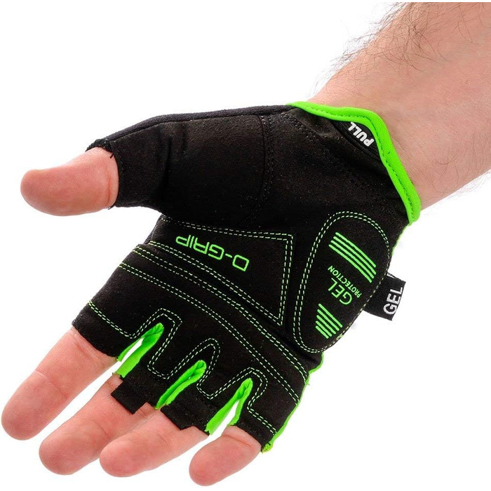 Рукавички для гірського велосипеда Meteor Radhandschuhe Gel GX31 Green - чоловічі, жіночі, дитячі. Рукавички для MTB, Downhill, хайкінгу та їзди на велосипеді.