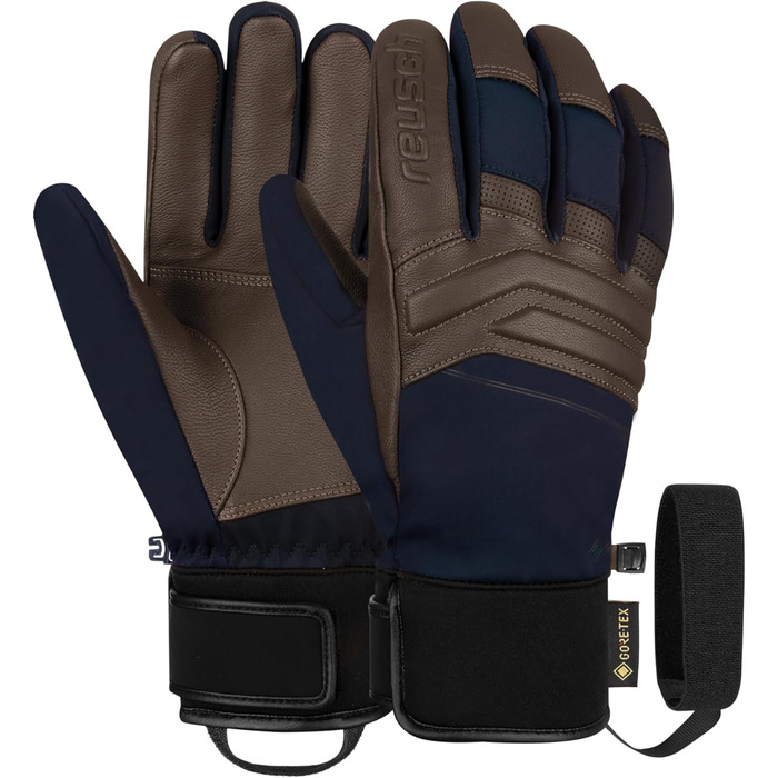 Зимові рукавички Reusch Jupiter Gore-TEX, теплі, водонепроникні, вітрозахисні, дихаючі, для снігу та лиж, унісекс, синьо-коричневі, розмір 10