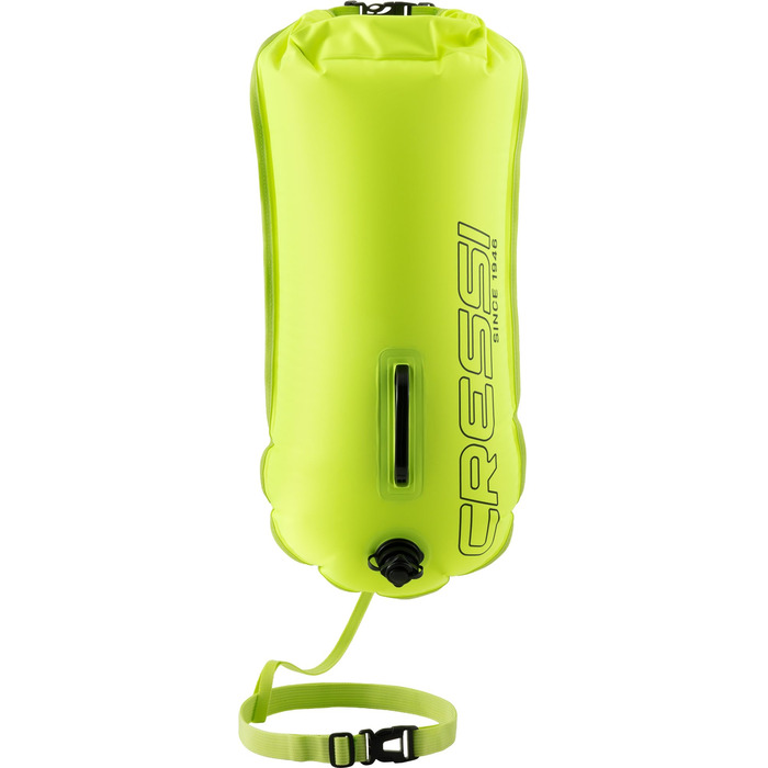 Надувна сигнальна буя для плавання та тріатлону Cressi Glide Pro 28L (флуоресцентна)