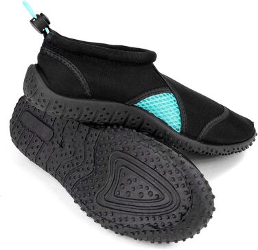 Чоботи для плавання з неопрену | Водні черевики для чоловіків та жінок | Легкі та зручні | Чорний, блакитний, розмір 36-45