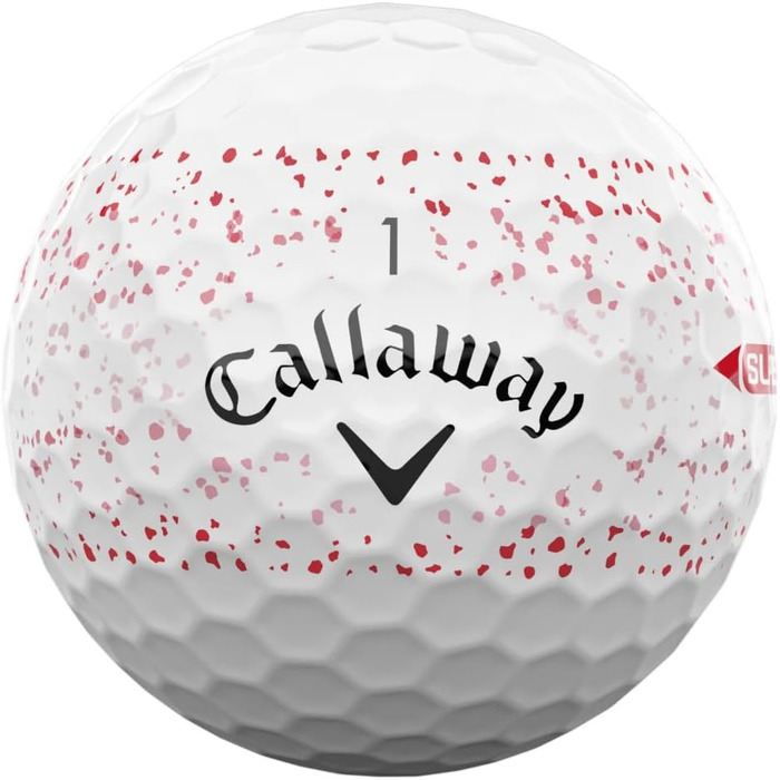 Гольф-м'ячі Callaway Supersoft Splatter 360 2025 (червоний, розбризк)