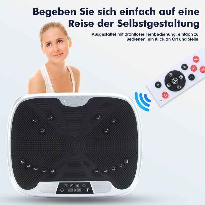 Вібраційна платформа Oyajia для дому: тренажер для схуднення, формування фігури та м'язів (99 рівнів, чорно-сріблястий)