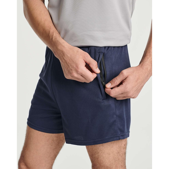 Чоловічі бігові шорти Real Essentials (4 шт. в упаковці) з сітчастої тканини, швидковисихаючі, з кишенями на блискавці та шнурком. Розміри: XXL