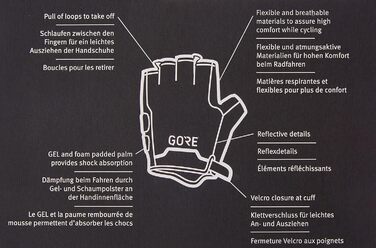 Рукавички GOREWEAR C5 чорного кольору, розмір 8