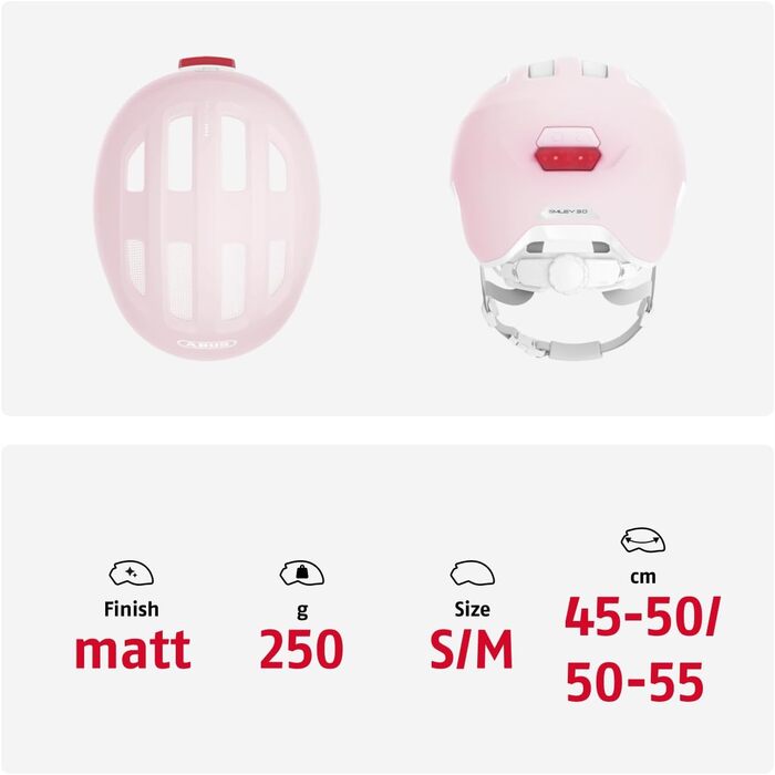 Дитячий велосипедний шолом ABUS Smiley 3.0 ACE LED з підсвіткою