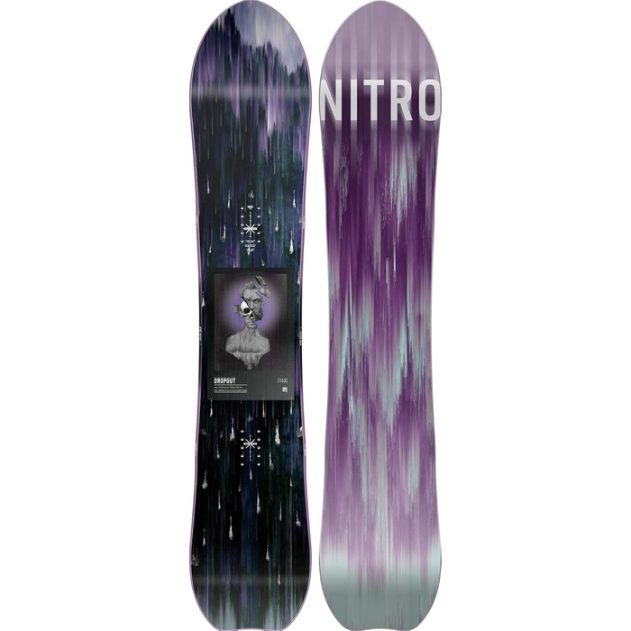 Сноуборд Nitro Dropout 153 см для чоловіків, all-mountain, фрірайд, павдер, мультиколор, Power Pods, для карвінгу