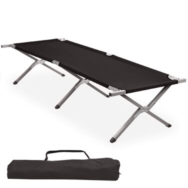 Ліжко похідне CampFeuer (до 180 кг) 190x74.5x45.5 см: шезлонг, лежак для кемпінгу, саду, пляжу, риболовлі з сумкою