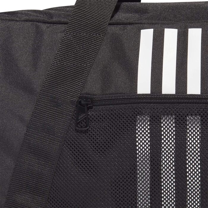 Сумка-дуфел adidas Tiro Primegreen з нижнім відділенням, чорна/біла, середня, унісекс